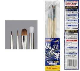 GH- EBRSP- SN- SET Brushwork Semi- PRO 4 brushes set